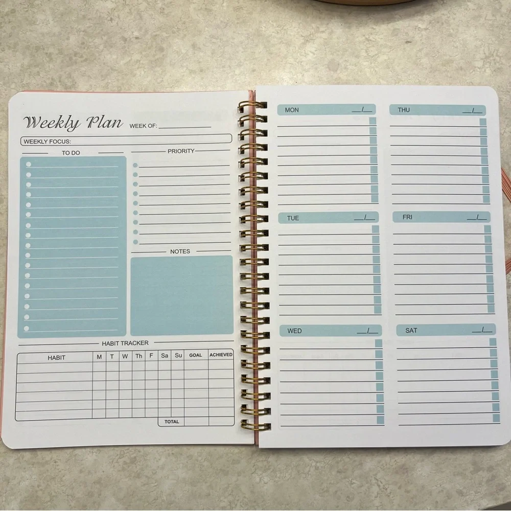 Floral Pink Undated Weekly Planner Stickers Budgeting